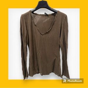 Jungal Olive Green Long Sleeve T Shirt Small